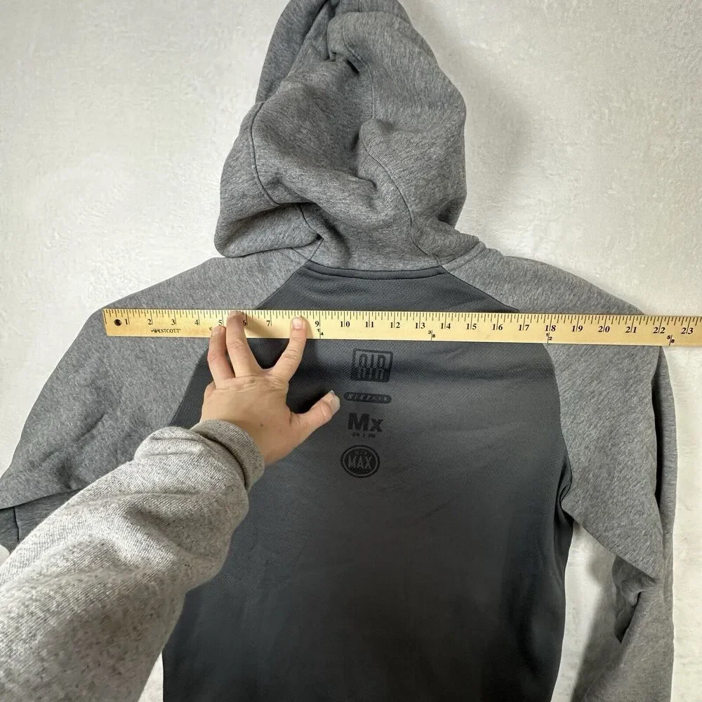 Nike Hoodie Men's Size Medium MX Air Max Hybrid Full-Zip‎ Carbon Heather Black